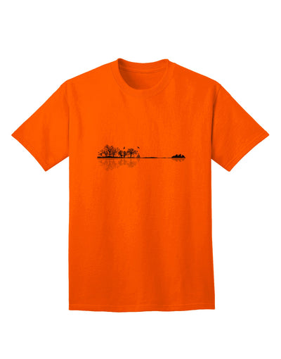 Exquisite Nature's Harmony Guitar Adult T-Shirt - A Captivating Addition to Your Wardrobe, Crafted by TooLoud-Mens T-shirts-TooLoud-Orange-Small-Davson Sales