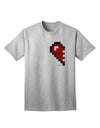 Exquisite Pixel Heart Design for Couples - Premium Left Adult T-Shirt by TooLoud-Mens T-shirts-TooLoud-AshGray-Small-Davson Sales