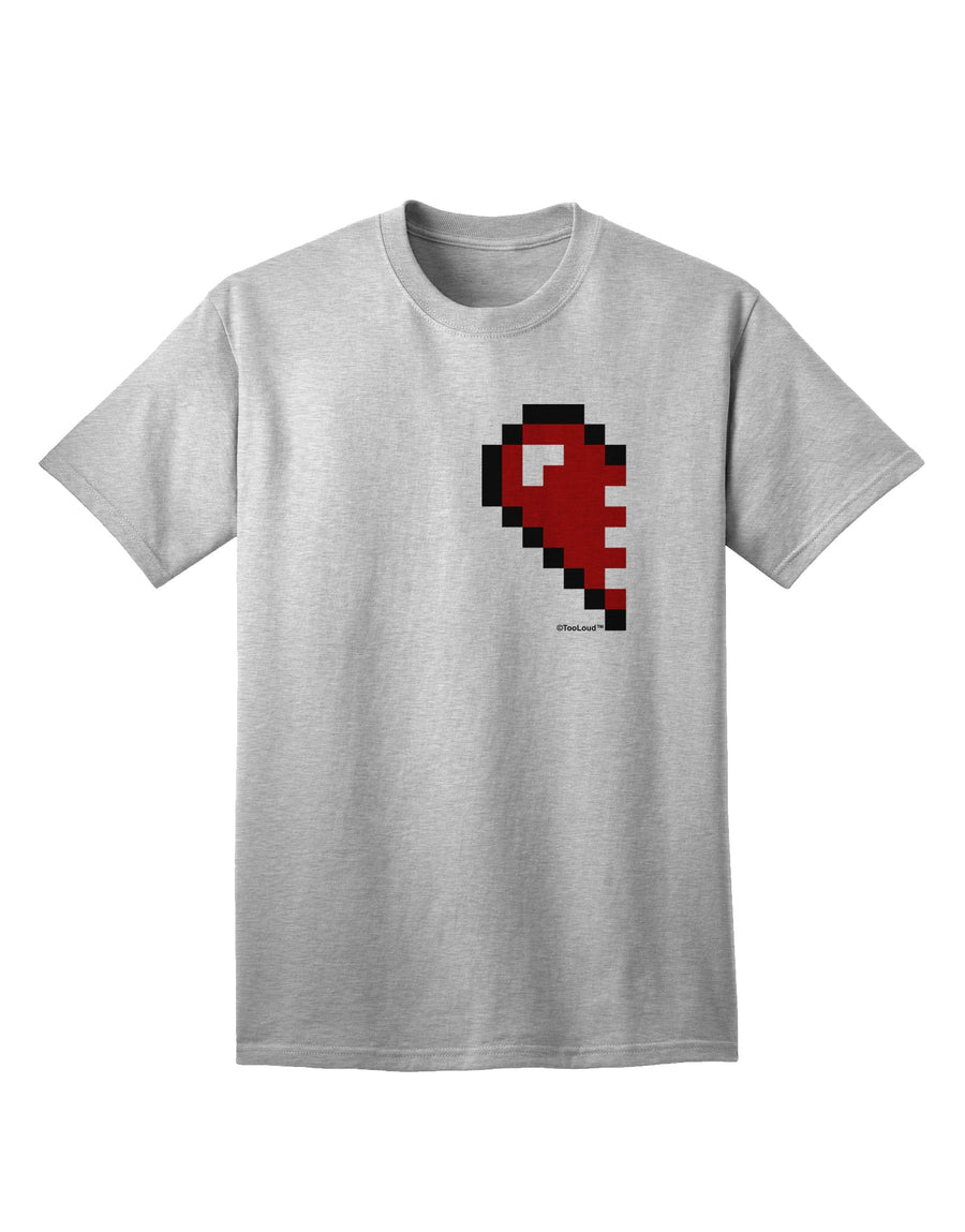 Exquisite Pixel Heart Design for Couples - Premium Left Adult T-Shirt by TooLoud-Mens T-shirts-TooLoud-White-Small-Davson Sales