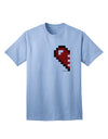 Exquisite Pixel Heart Design for Couples - Premium Left Adult T-Shirt by TooLoud-Mens T-shirts-TooLoud-Light-Blue-Small-Davson Sales