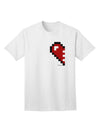 Exquisite Pixel Heart Design for Couples - Premium Left Adult T-Shirt by TooLoud-Mens T-shirts-TooLoud-White-Small-Davson Sales