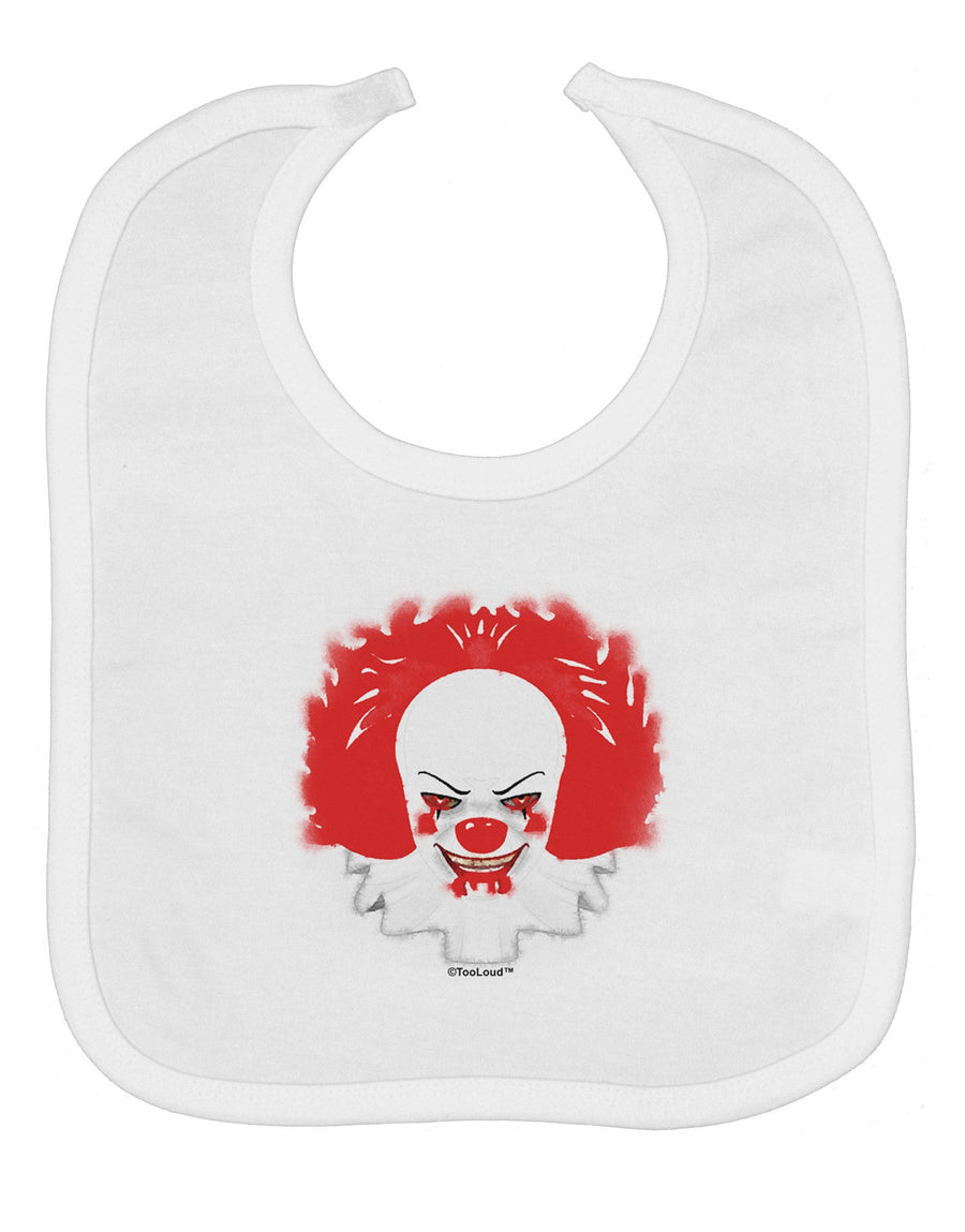 Extra Scary Clown Watercolor Baby Bib
