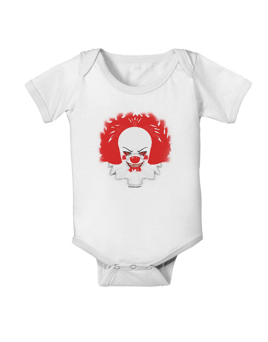 Extra Scary Clown Watercolor Baby Romper Bodysuit-Baby Romper-TooLoud-White-06-Months-Davson Sales