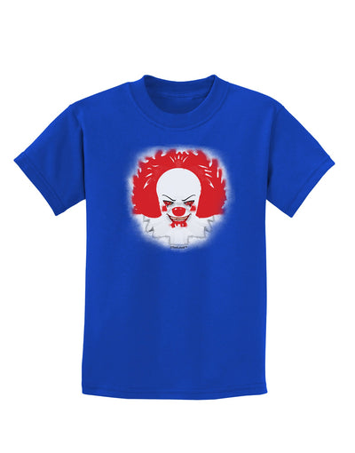 Extra Scary Clown Watercolor Childrens Dark T-Shirt-Childrens T-Shirt-TooLoud-Royal-Blue-X-Small-Davson Sales