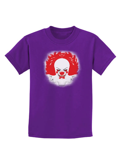 Extra Scary Clown Watercolor Childrens Dark T-Shirt-Childrens T-Shirt-TooLoud-Purple-X-Small-Davson Sales