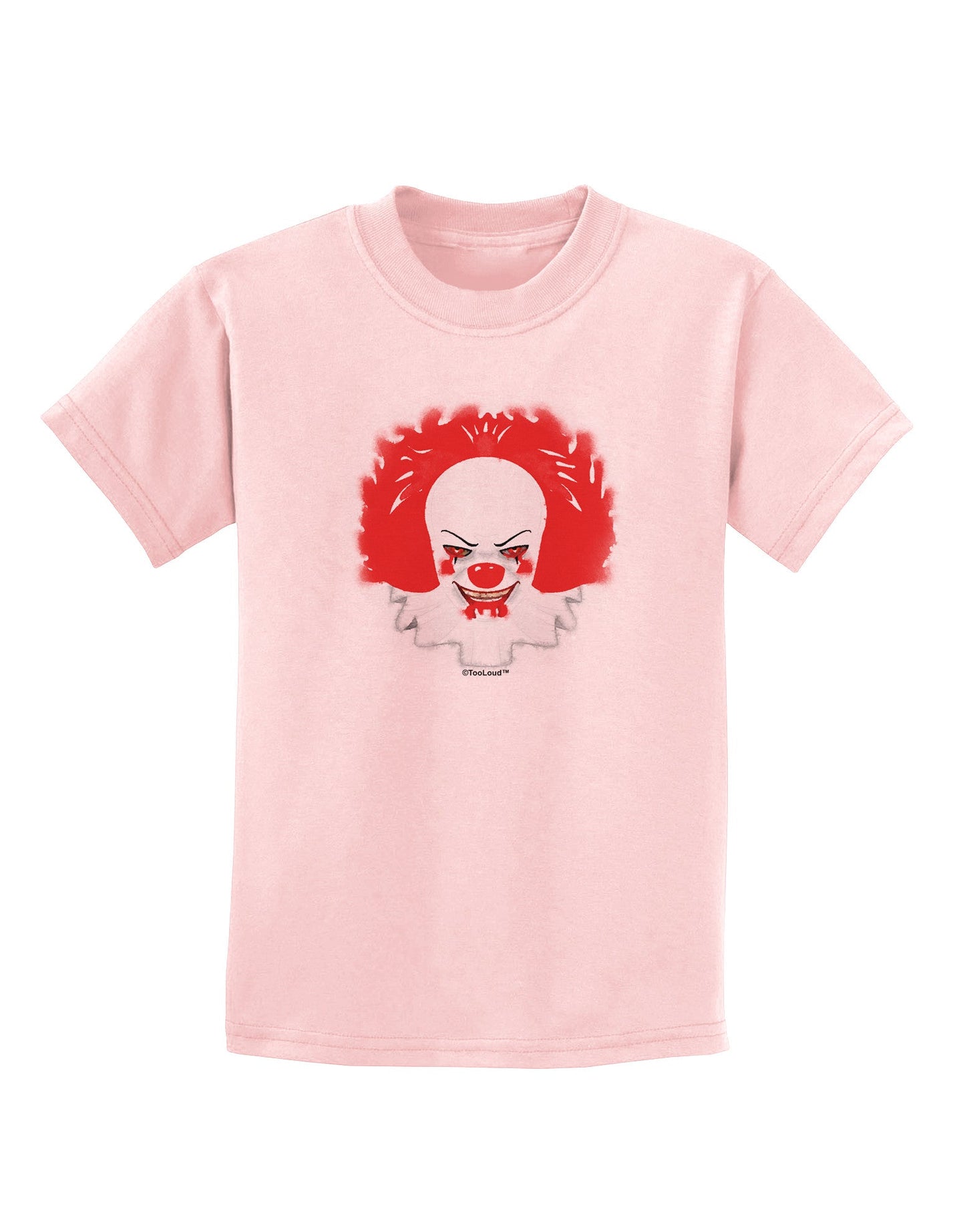 Extra Scary Clown Watercolor Childrens T-Shirt-Childrens T-Shirt-TooLoud-PalePink-X-Small-Davson Sales