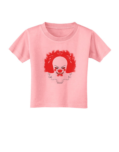 Extra Scary Clown Watercolor Toddler T-Shirt-Toddler T-Shirt-TooLoud-Candy-Pink-2T-Davson Sales