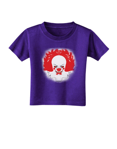 Extra Scary Clown Watercolor Toddler T-Shirt Dark-Toddler T-Shirt-TooLoud-Purple-2T-Davson Sales