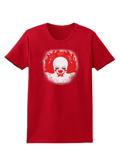 Extra Scary Clown Watercolor Womens Dark T-Shirt-TooLoud-Red-X-Small-Davson Sales