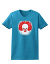 Extra Scary Clown Watercolor Womens Dark T-Shirt-TooLoud-Turquoise-X-Small-Davson Sales