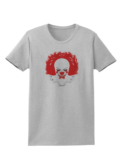 Extra Scary Clown Watercolor Womens T-Shirt-Womens T-Shirt-TooLoud-AshGray-X-Small-Davson Sales