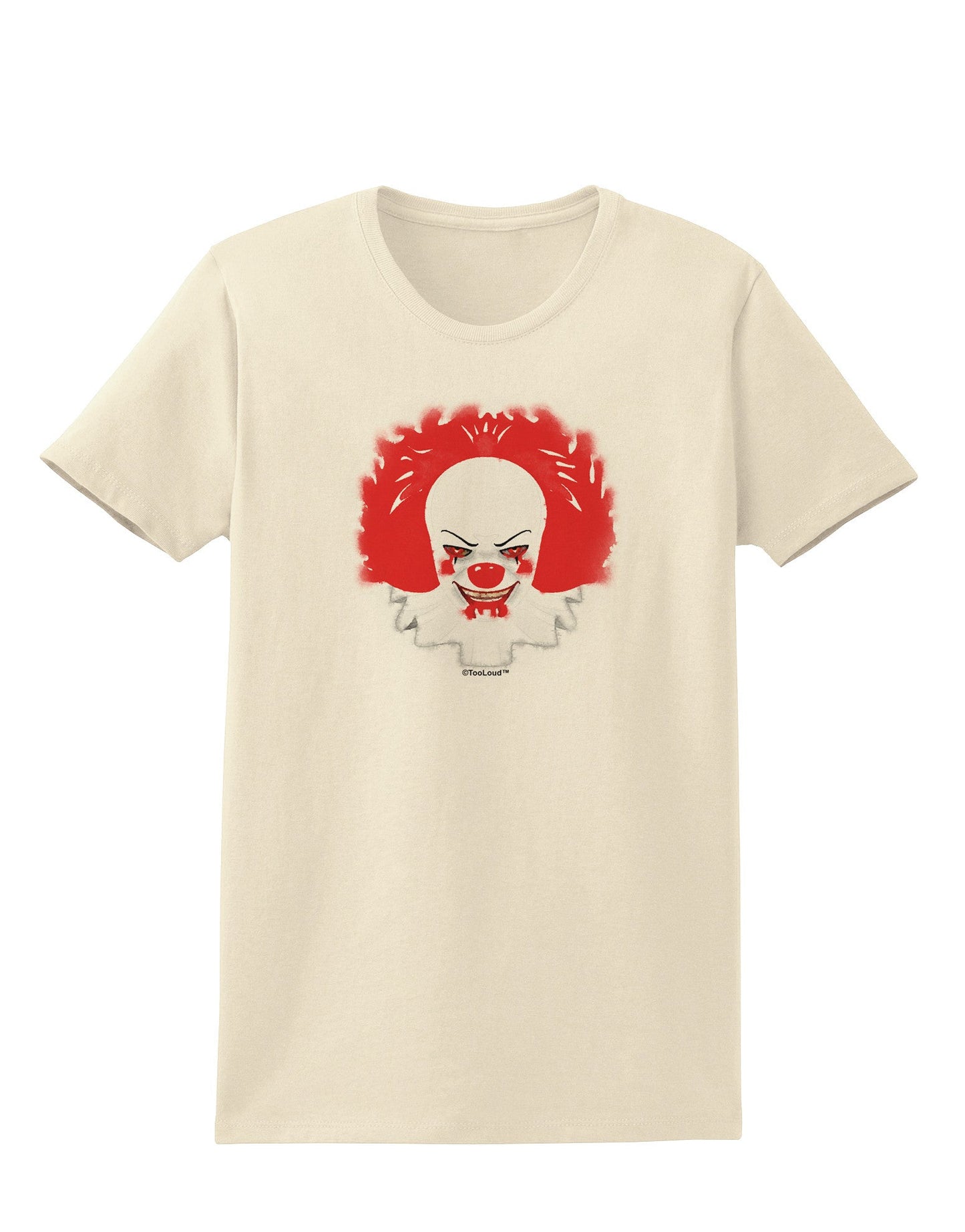 Extra Scary Clown Watercolor Womens T-Shirt-Womens T-Shirt-TooLoud-Natural-X-Small-Davson Sales