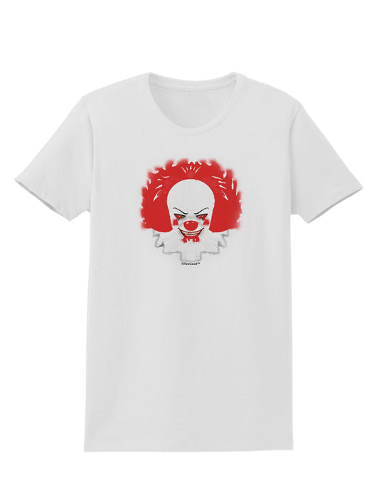 Extra Scary Clown Watercolor Womens T-Shirt-Womens T-Shirt-TooLoud-White-X-Small-Davson Sales