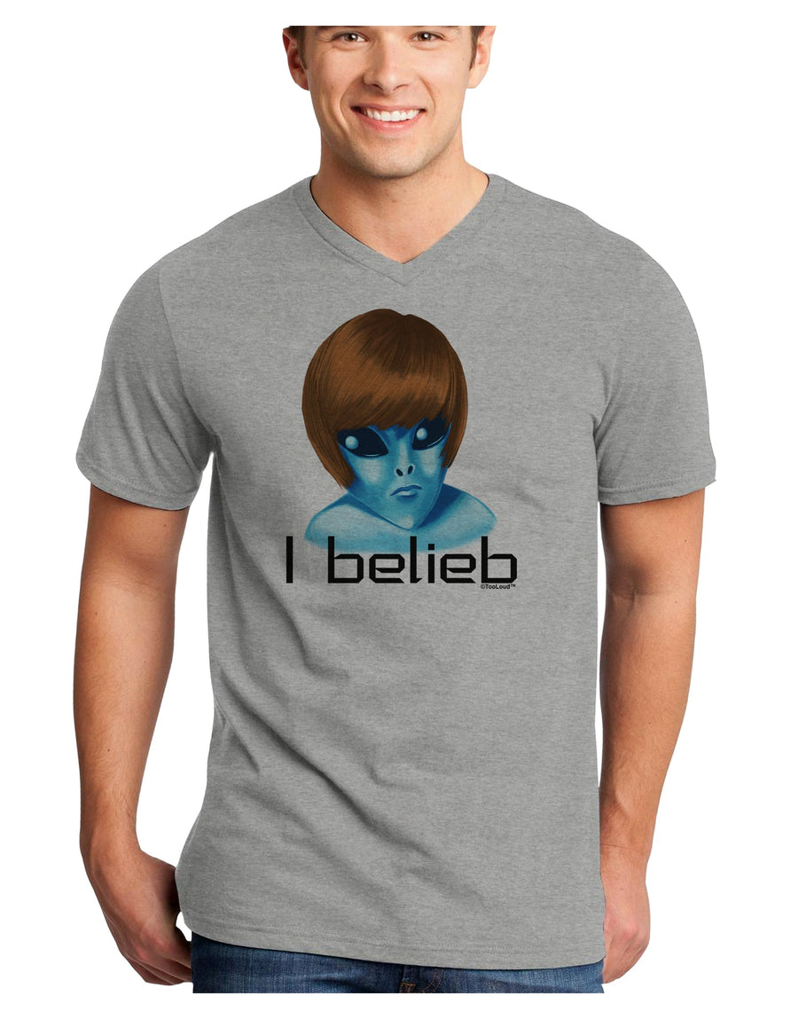 Extraterrestial - I Belieb Adult V-Neck T-shirt by TooLoud-Mens V-Neck T-Shirt-TooLoud-White-Small-Davson Sales