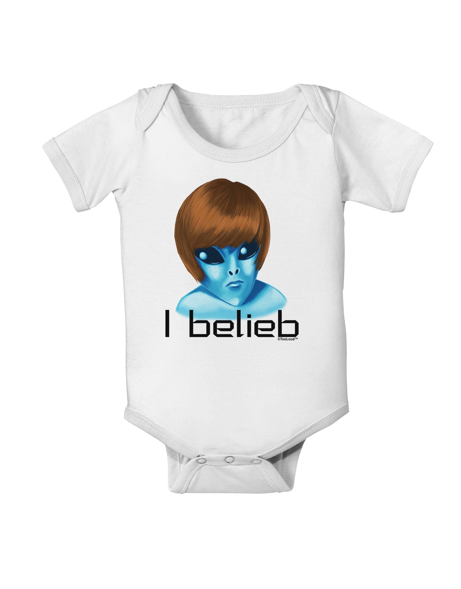 Extraterrestial - I Belieb Baby Romper Bodysuit by TooLoud-Baby Romper-TooLoud-White-06-Months-Davson Sales