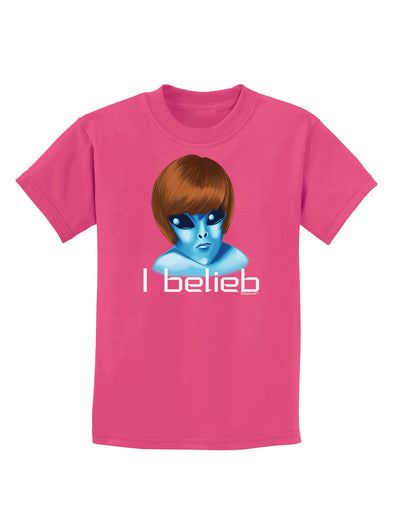 Extraterrestial - I Belieb Childrens Dark T-Shirt by TooLoud-Childrens T-Shirt-TooLoud-Sangria-X-Small-Davson Sales