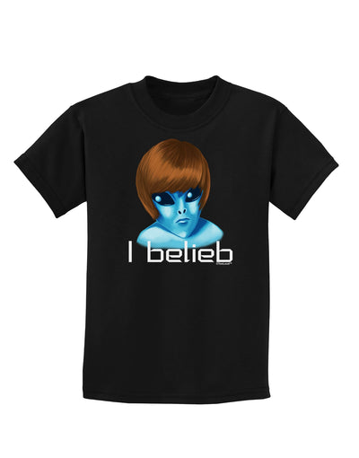 Extraterrestial - I Belieb Childrens Dark T-Shirt by TooLoud-Childrens T-Shirt-TooLoud-Black-X-Small-Davson Sales