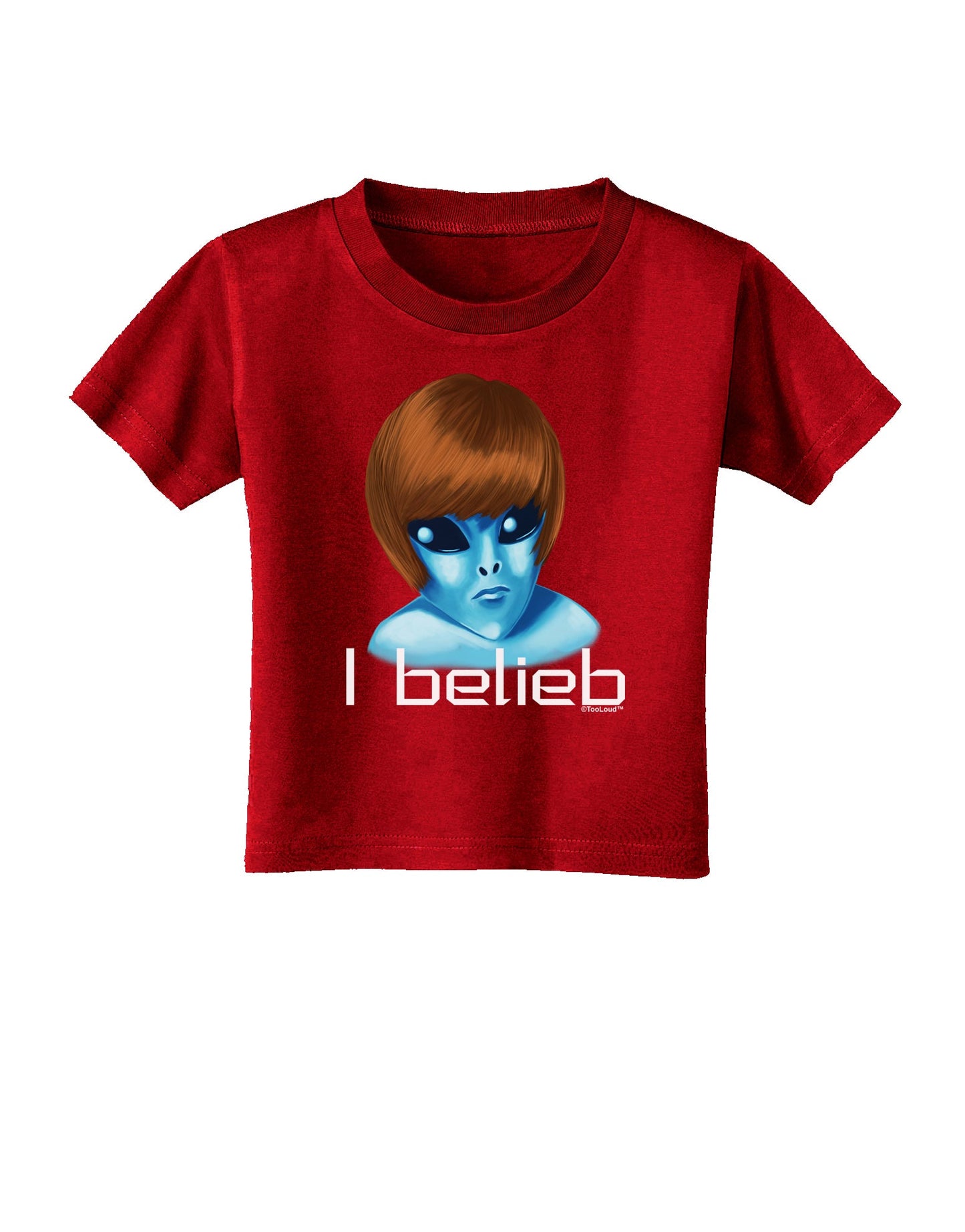 Extraterrestial - I Belieb Toddler T-Shirt Dark by TooLoud-Toddler T-Shirt-TooLoud-Red-2T-Davson Sales