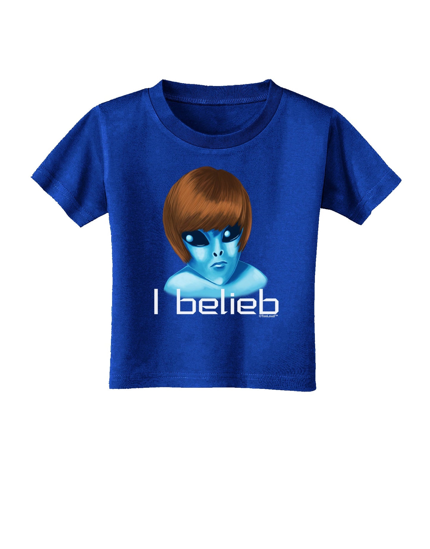 Extraterrestial - I Belieb Toddler T-Shirt Dark by TooLoud-Toddler T-Shirt-TooLoud-Royal-Blue-2T-Davson Sales
