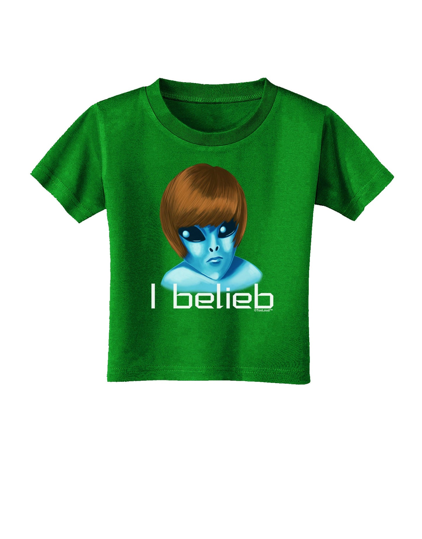 Extraterrestial - I Belieb Toddler T-Shirt Dark by TooLoud-Toddler T-Shirt-TooLoud-Clover-Green-2T-Davson Sales
