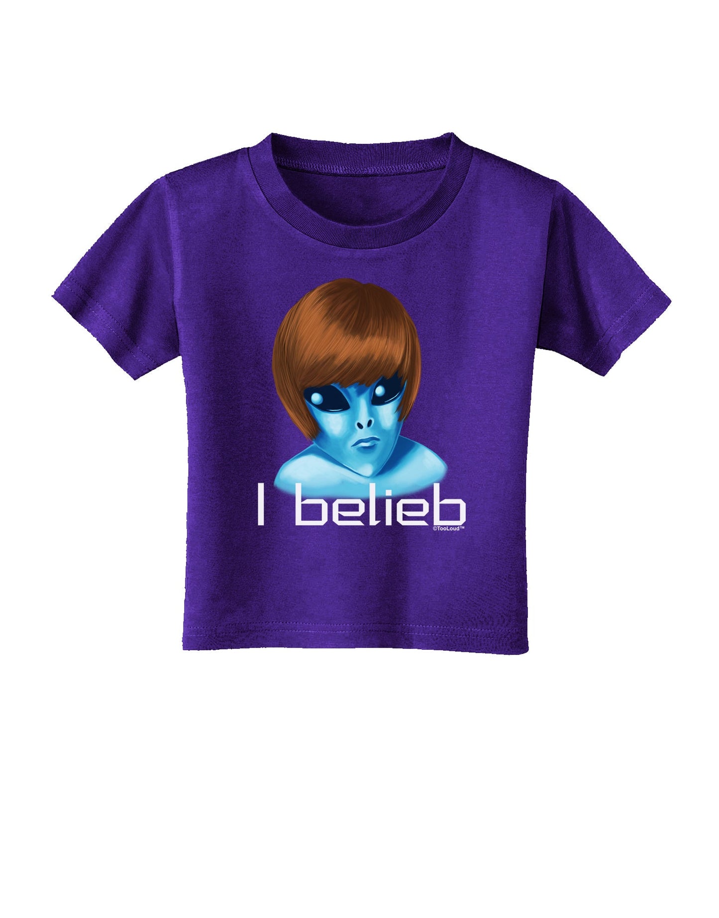 Extraterrestial - I Belieb Toddler T-Shirt Dark by TooLoud-Toddler T-Shirt-TooLoud-Purple-2T-Davson Sales