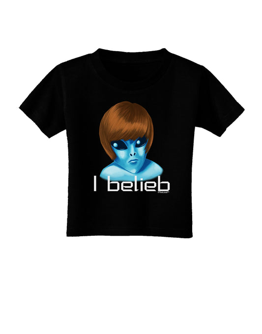 Extraterrestial - I Belieb Toddler T-Shirt Dark by TooLoud-Toddler T-Shirt-TooLoud-Black-2T-Davson Sales