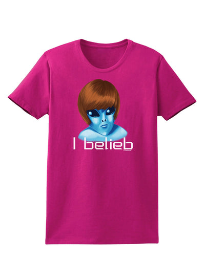 Extraterrestial - I Belieb Womens Dark T-Shirt by TooLoud-Womens T-Shirt-TooLoud-Hot-Pink-Small-Davson Sales