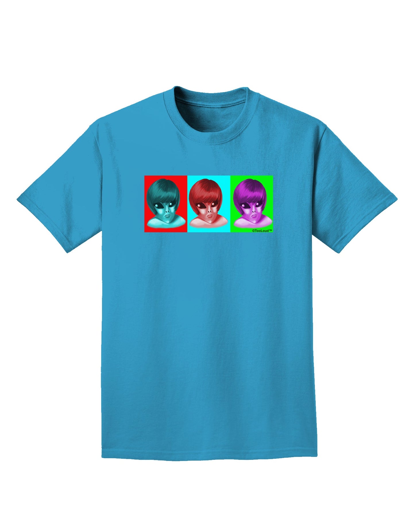 Extraterrestial Pop-art #1 Adult Dark T-Shirt by TooLoud-Mens T-Shirt-TooLoud-Turquoise-Small-Davson Sales