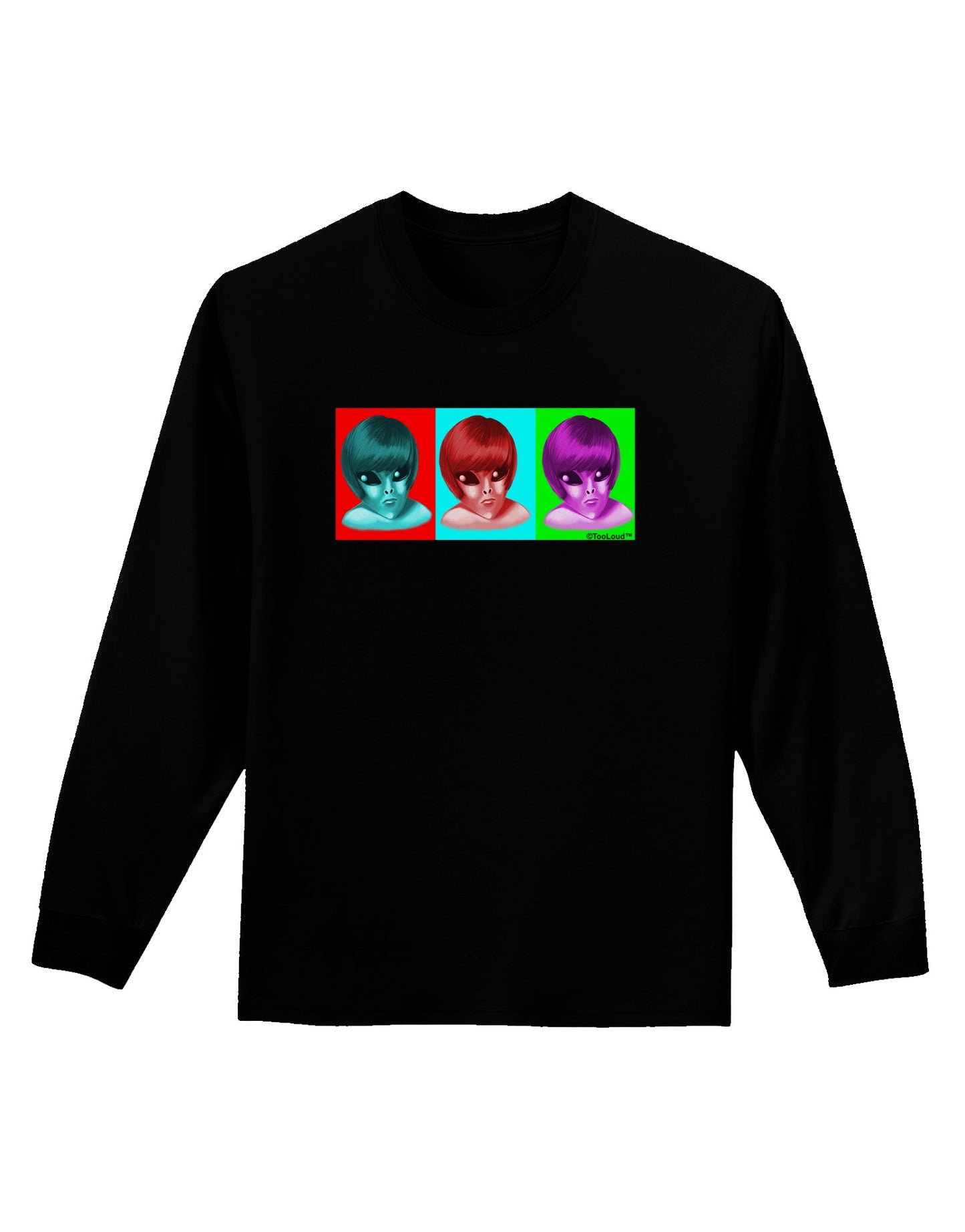 Extraterrestial Pop-art #1 Adult Long Sleeve Dark T-Shirt by TooLoud-TooLoud-Black-Small-Davson Sales