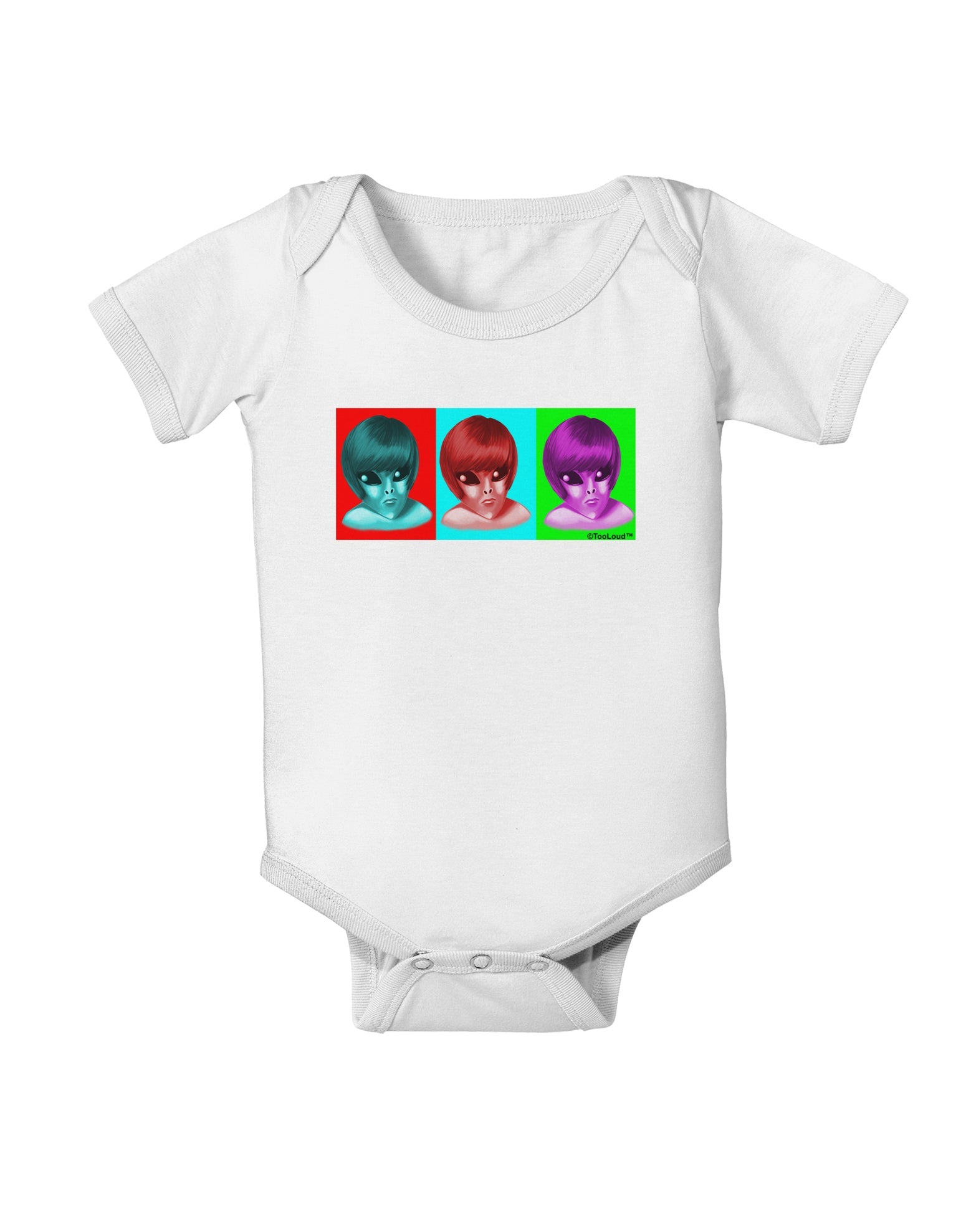 Extraterrestial Pop-art #1 Baby Romper Bodysuit by TooLoud-Baby Romper-TooLoud-White-06-Months-Davson Sales