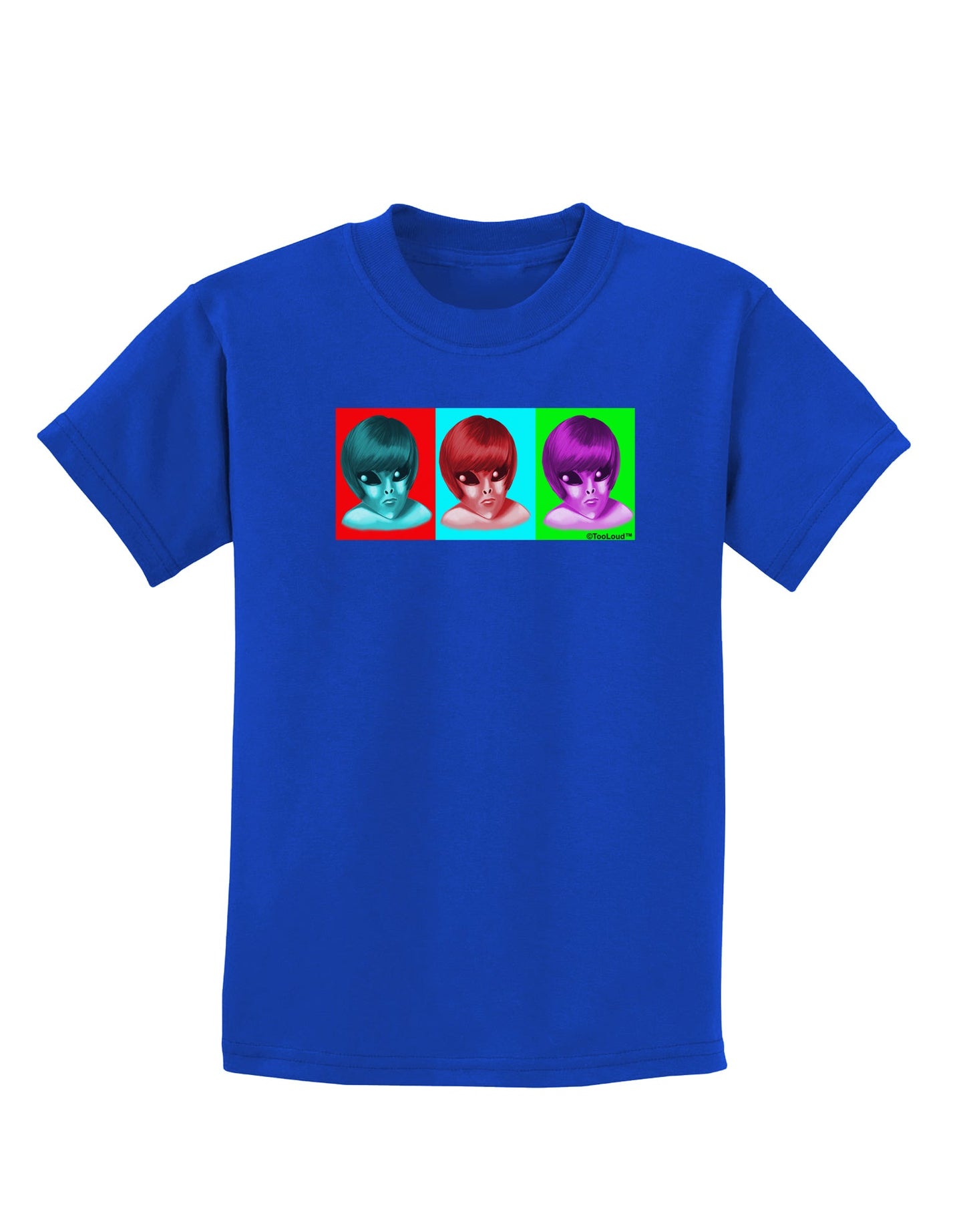 Extraterrestial Pop-art #1 Childrens Dark T-Shirt by TooLoud-Childrens T-Shirt-TooLoud-Royal-Blue-X-Small-Davson Sales