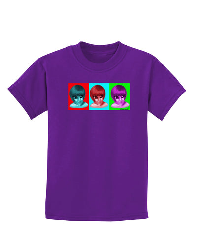 Extraterrestial Pop-art #1 Childrens Dark T-Shirt by TooLoud-Childrens T-Shirt-TooLoud-Purple-X-Small-Davson Sales