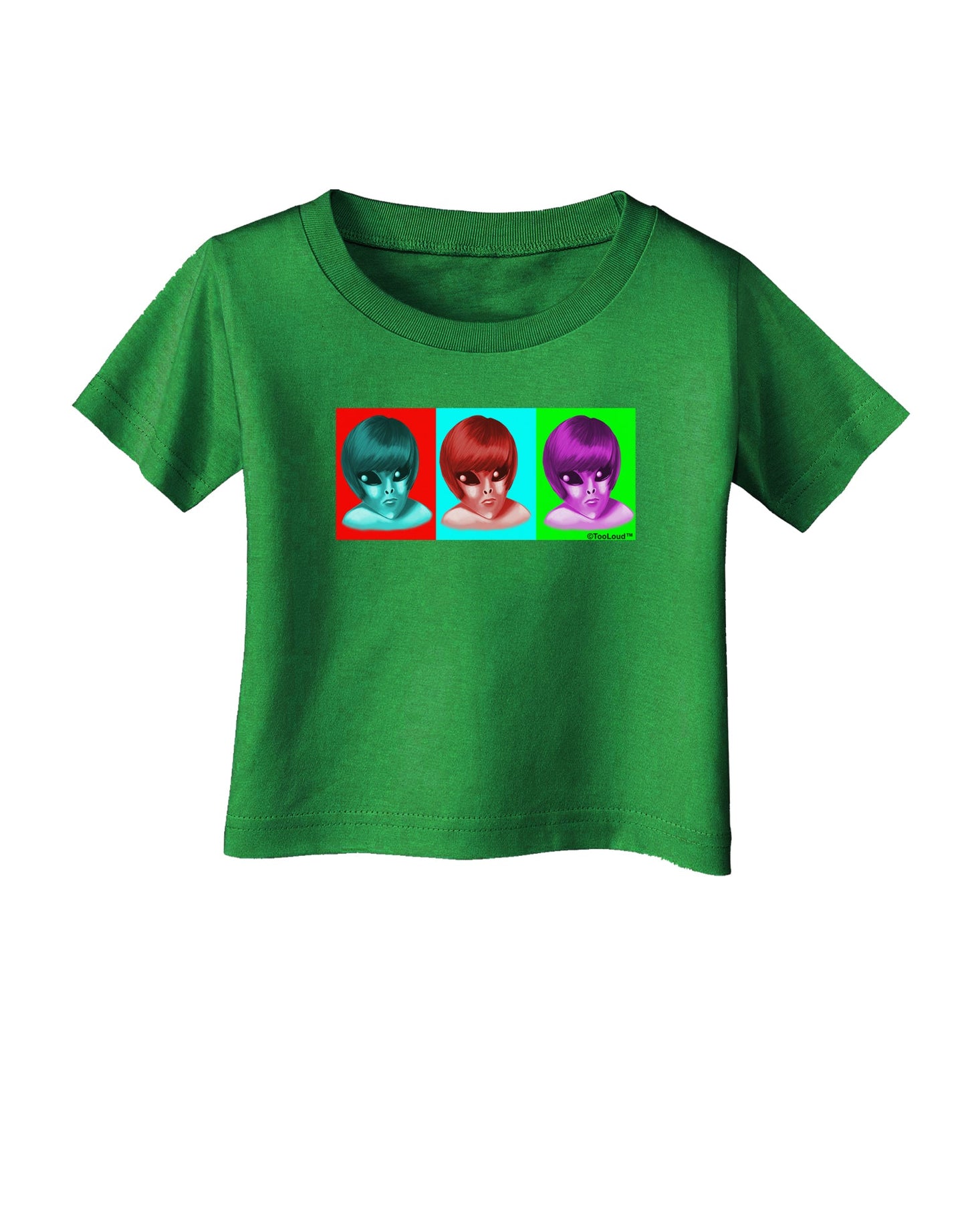 Extraterrestial Pop-art #1 Infant T-Shirt Dark by TooLoud-Infant T-Shirt-TooLoud-Clover-Green-06-Months-Davson Sales