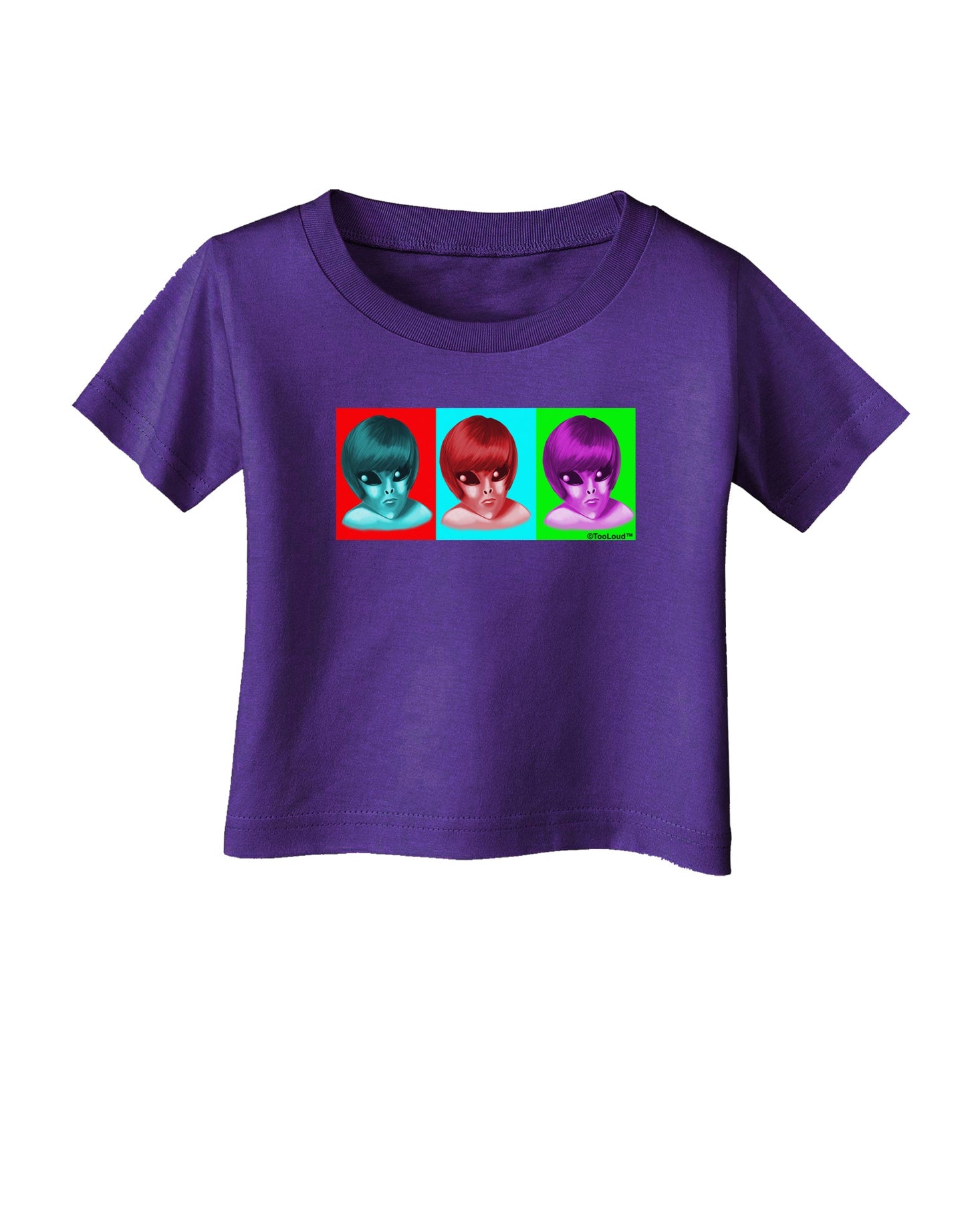 Extraterrestial Pop-art #1 Infant T-Shirt Dark by TooLoud-Infant T-Shirt-TooLoud-Purple-06-Months-Davson Sales
