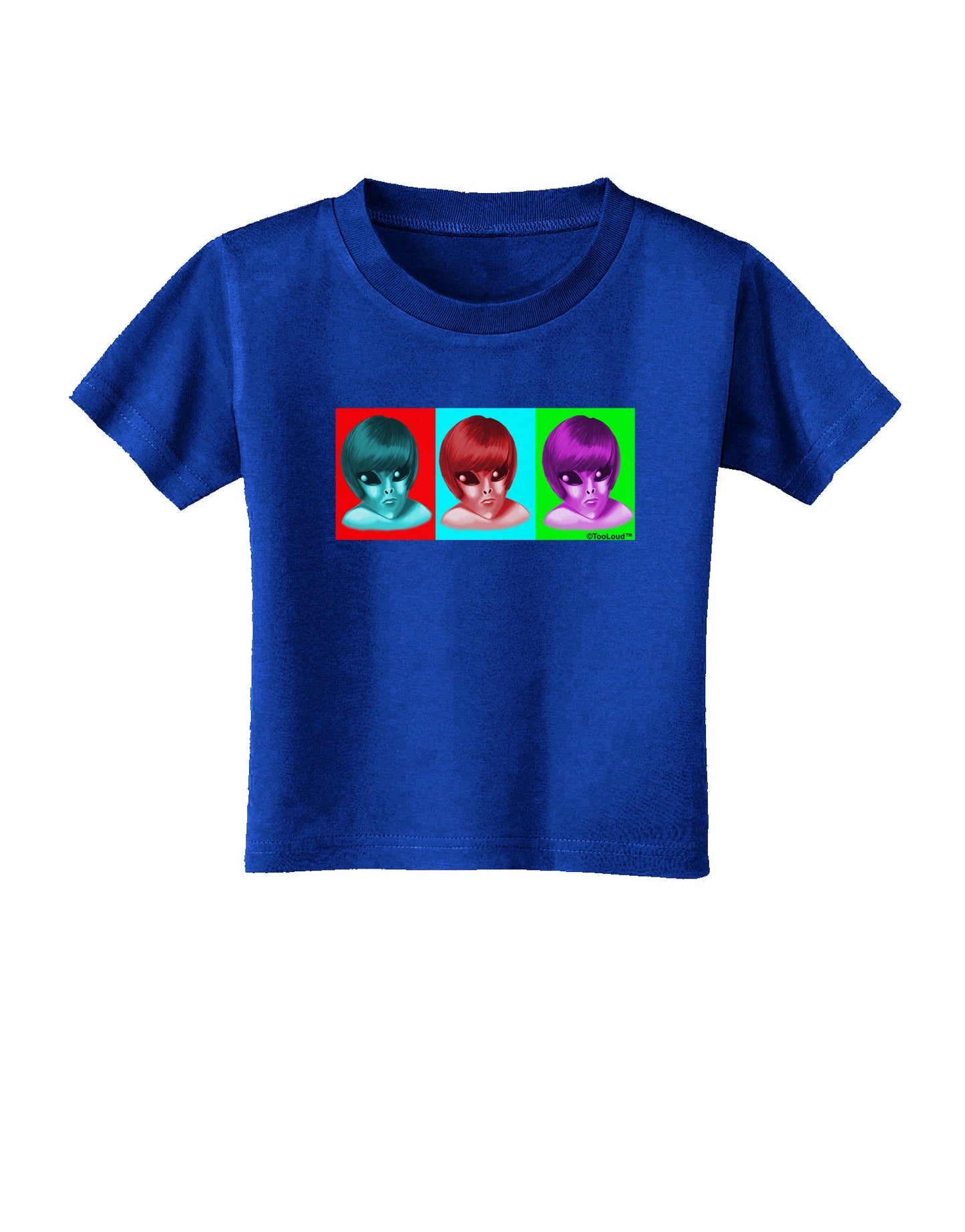 Extraterrestial Pop-art #1 Toddler T-Shirt Dark by TooLoud-Toddler T-Shirt-TooLoud-Royal-Blue-2T-Davson Sales