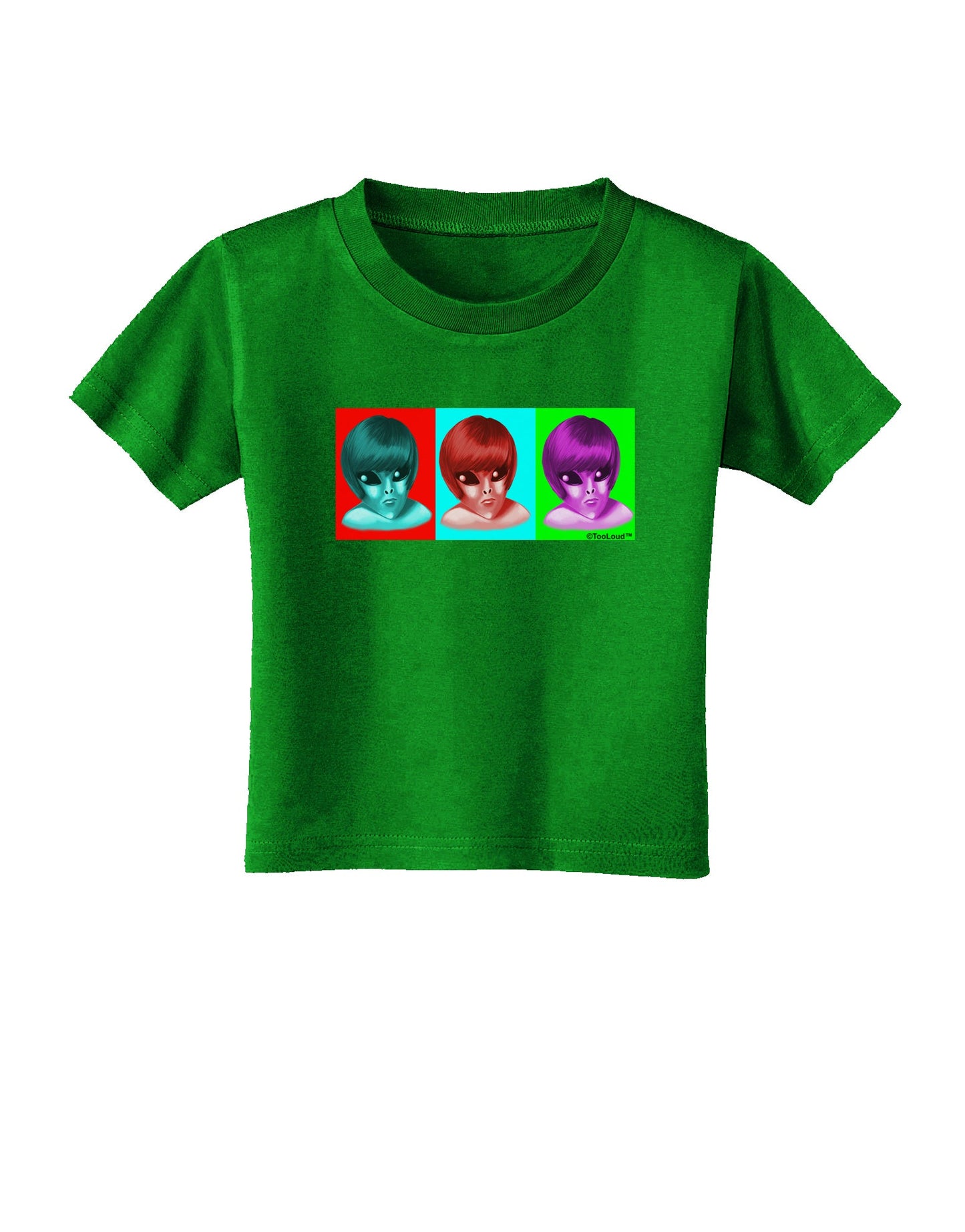 Extraterrestial Pop-art #1 Toddler T-Shirt Dark by TooLoud-Toddler T-Shirt-TooLoud-Clover-Green-2T-Davson Sales
