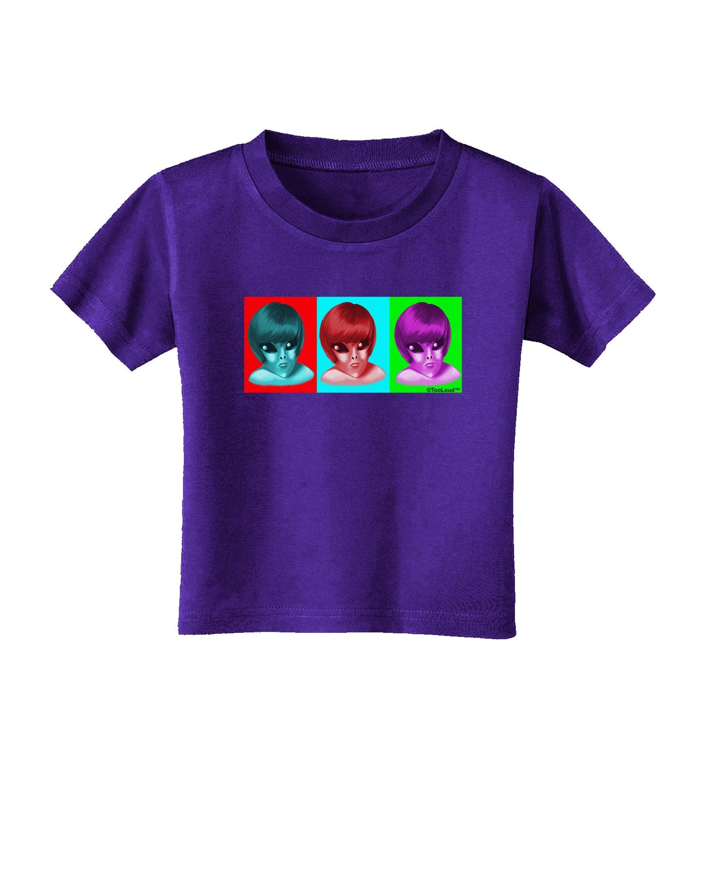 Extraterrestial Pop-art #1 Toddler T-Shirt Dark by TooLoud-Toddler T-Shirt-TooLoud-Purple-2T-Davson Sales