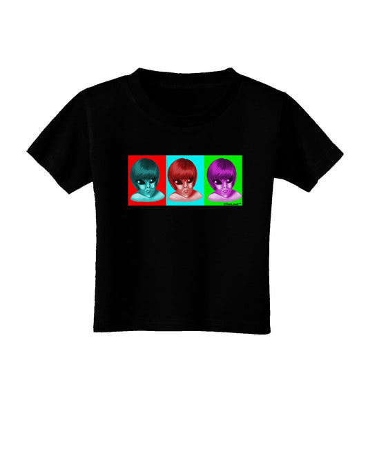 Extraterrestial Pop-art #1 Toddler T-Shirt Dark by TooLoud-Toddler T-Shirt-TooLoud-Black-2T-Davson Sales