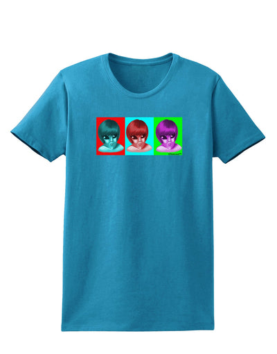 Extraterrestial Pop-art #1 Womens Dark T-Shirt by TooLoud-Womens T-Shirt-TooLoud-Turquoise-X-Small-Davson Sales