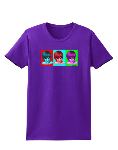 Extraterrestial Pop-art #1 Womens Dark T-Shirt by TooLoud-Womens T-Shirt-TooLoud-Purple-X-Small-Davson Sales