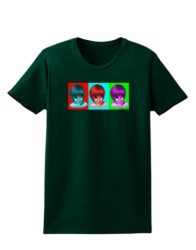 Extraterrestial Pop-art #1 Womens Dark T-Shirt by TooLoud-Womens T-Shirt-TooLoud-Forest-Green-Small-Davson Sales