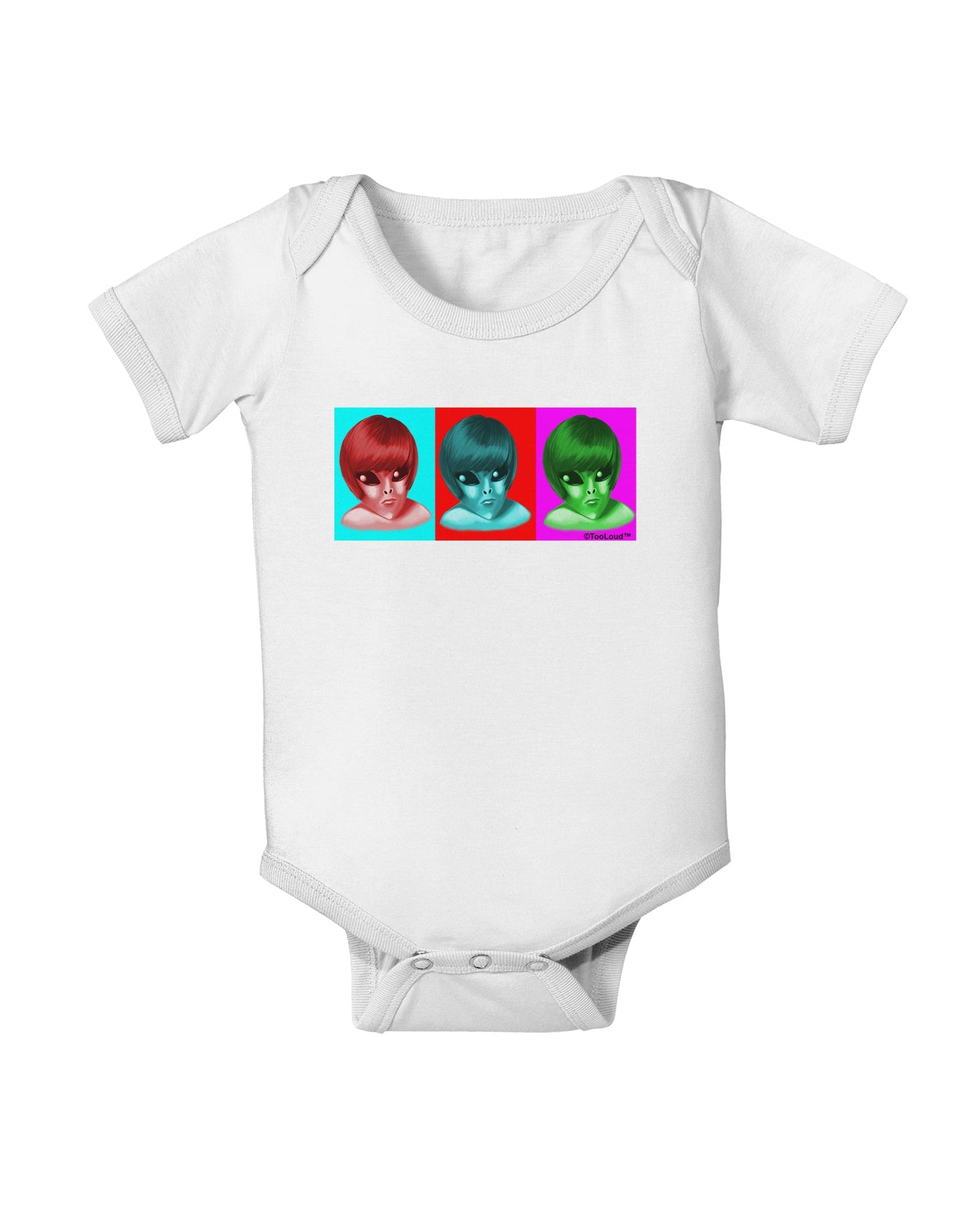 Extraterrestial Pop-art #2 Baby Romper Bodysuit by TooLoud-Baby Romper-TooLoud-White-06-Months-Davson Sales