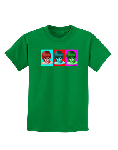 Extraterrestial Pop-art #2 Childrens Dark T-Shirt by TooLoud-Childrens T-Shirt-TooLoud-Kelly-Green-X-Small-Davson Sales