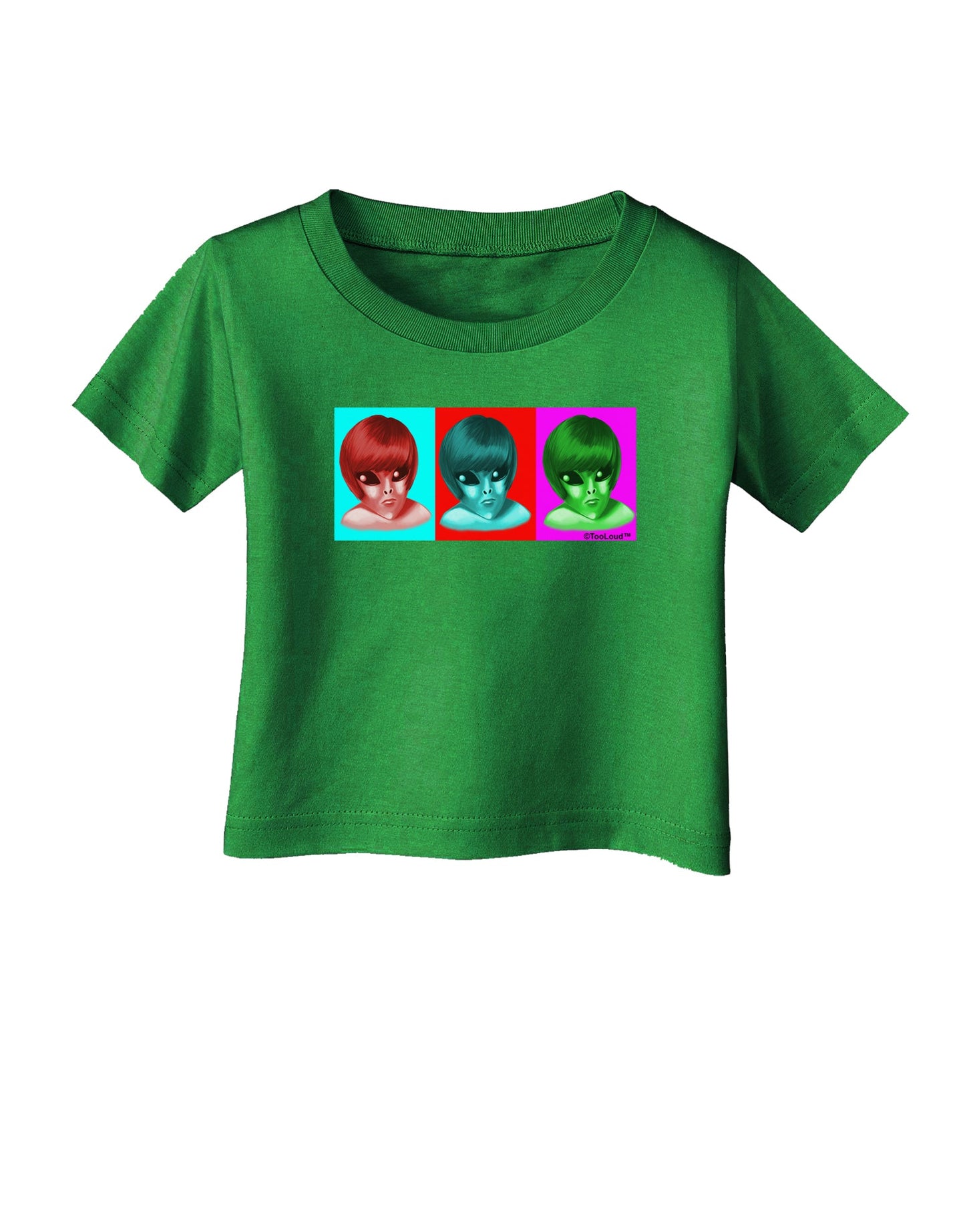 Extraterrestial Pop-art #2 Infant T-Shirt Dark by TooLoud-Infant T-Shirt-TooLoud-Clover-Green-06-Months-Davson Sales