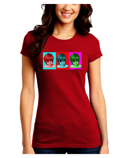 Extraterrestial Pop-art #2 Juniors Crew Dark T-Shirt by TooLoud-T-Shirts Juniors Tops-TooLoud-Red-Juniors Fitted Small-Davson Sales