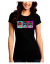 Extraterrestial Pop-art #2 Juniors Crew Dark T-Shirt by TooLoud-T-Shirts Juniors Tops-TooLoud-Black-Juniors Fitted Small-Davson Sales