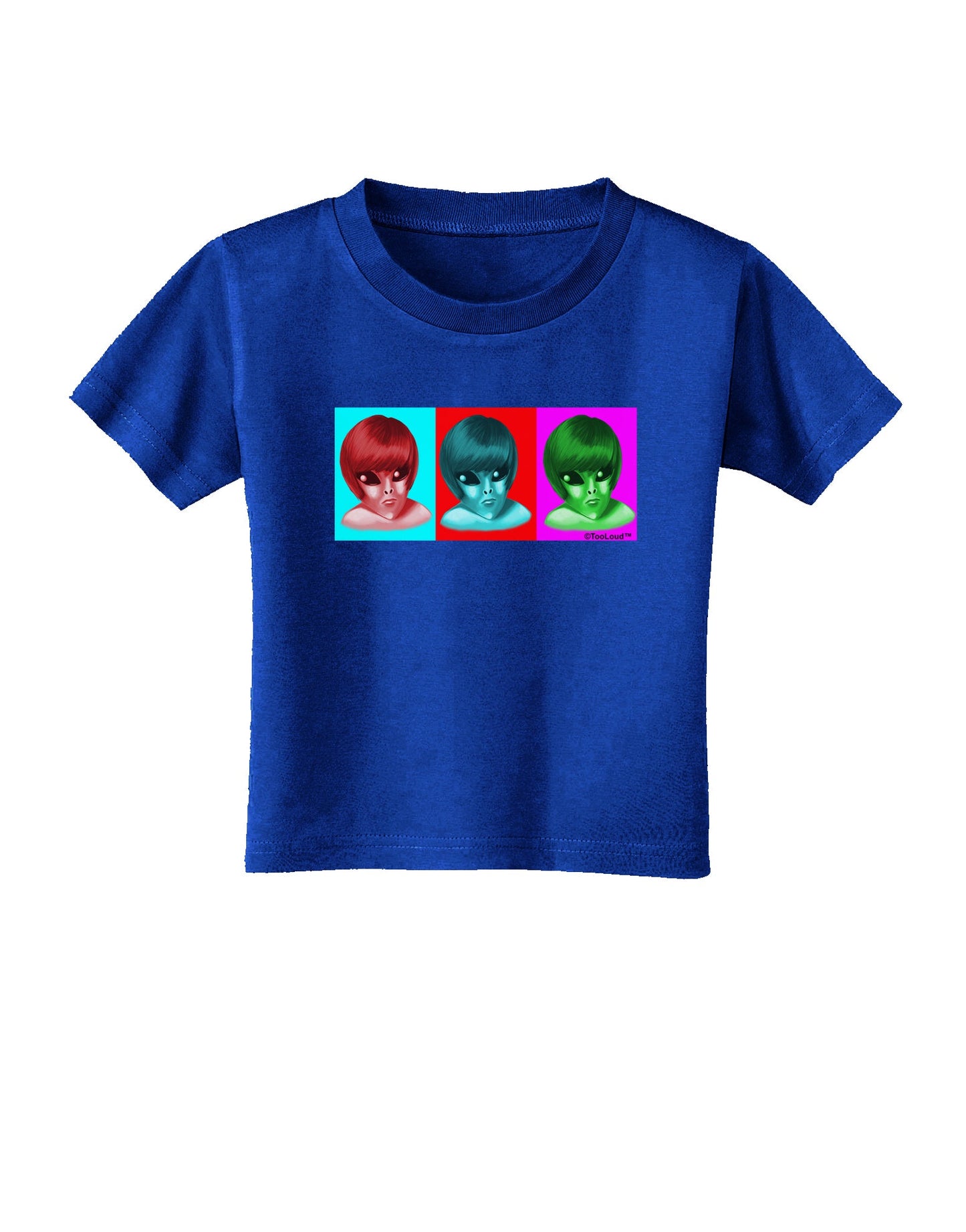 Extraterrestial Pop-art #2 Toddler T-Shirt Dark by TooLoud-Toddler T-Shirt-TooLoud-Royal-Blue-2T-Davson Sales