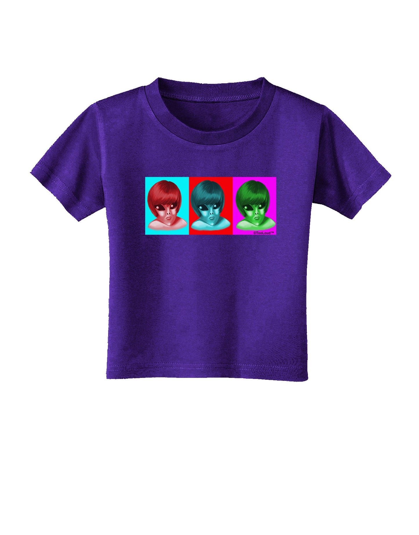 Extraterrestial Pop-art #2 Toddler T-Shirt Dark by TooLoud-Toddler T-Shirt-TooLoud-Purple-2T-Davson Sales