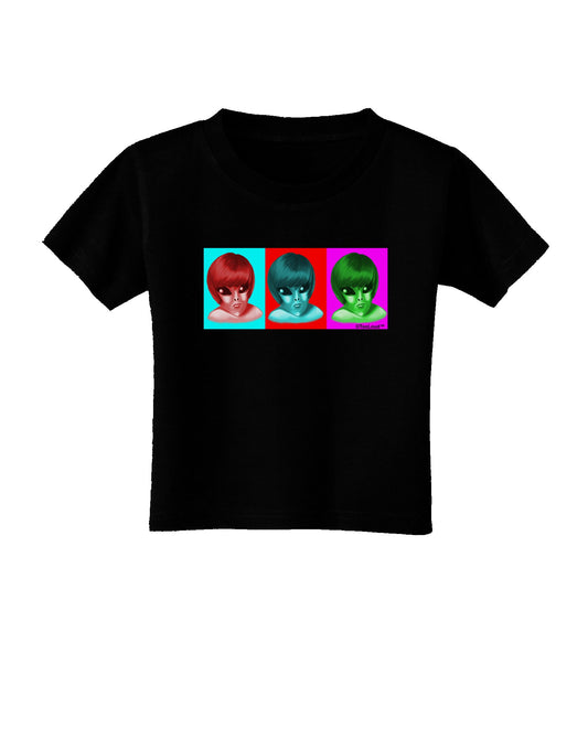 Extraterrestial Pop-art #2 Toddler T-Shirt Dark by TooLoud-Toddler T-Shirt-TooLoud-Black-2T-Davson Sales