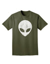 Extraterrestrial Face - Alien Distressed Adult Dark T-Shirt by TooLoud-Mens T-Shirt-TooLoud-Military-Green-Small-Davson Sales